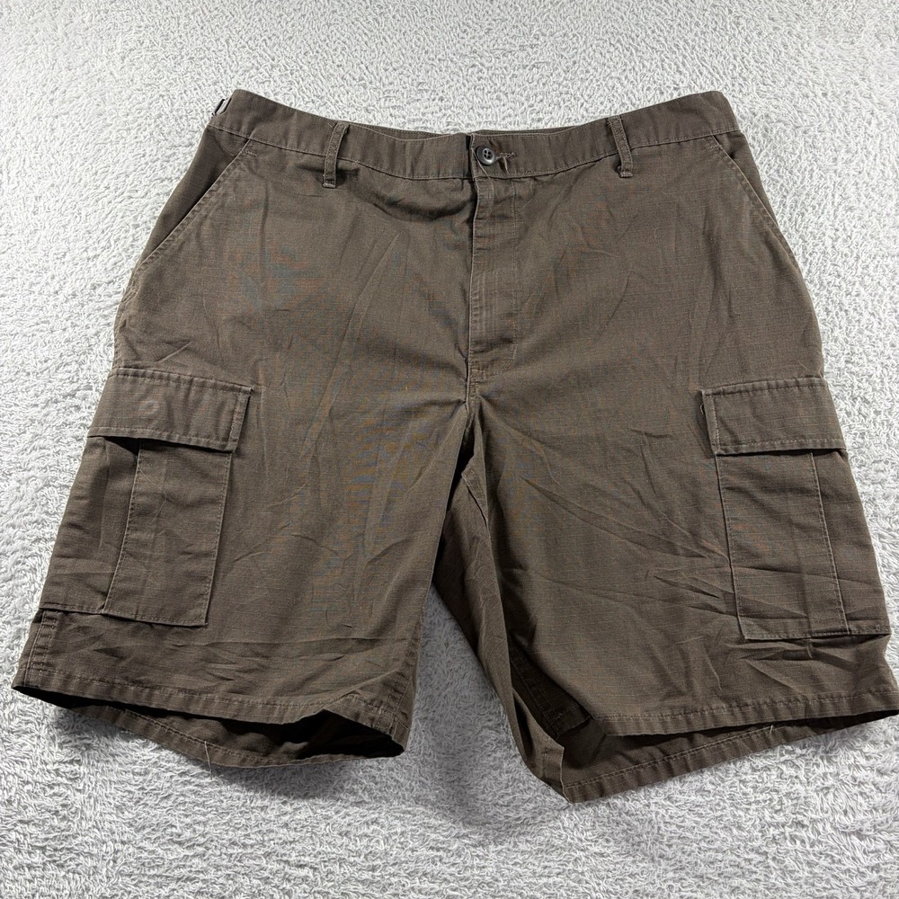 Proper Rip Stop Cargo Shorts Mens Large Brown Utility Outdoors Hiking Camping